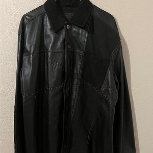 Amazingly Gorgeous Retro Sean John Leather Pant and Shirt Jacket Set…